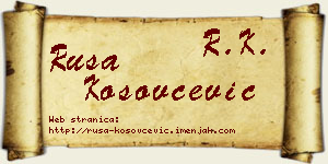 Rusa Kosovčević vizit kartica